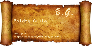 Boldog Gyula névjegykártya